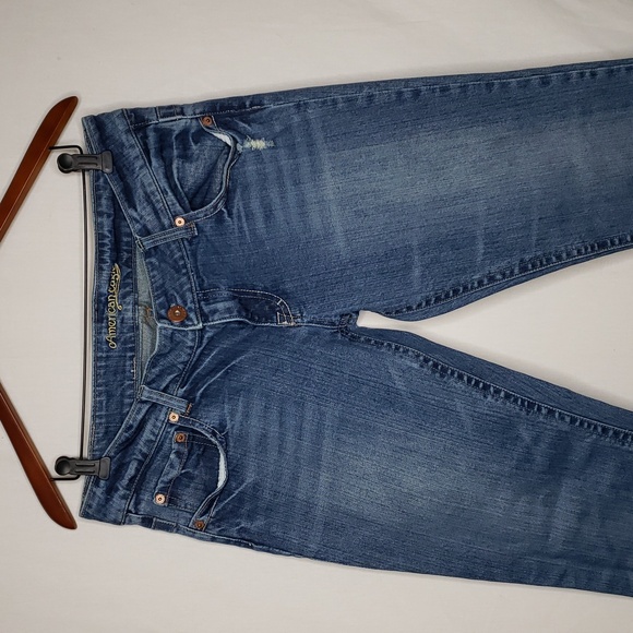 Vintage American Eagle Womens Straight 77 Low Rise Jeans Size 12 Y2K Cotton - Picture 3 of 16